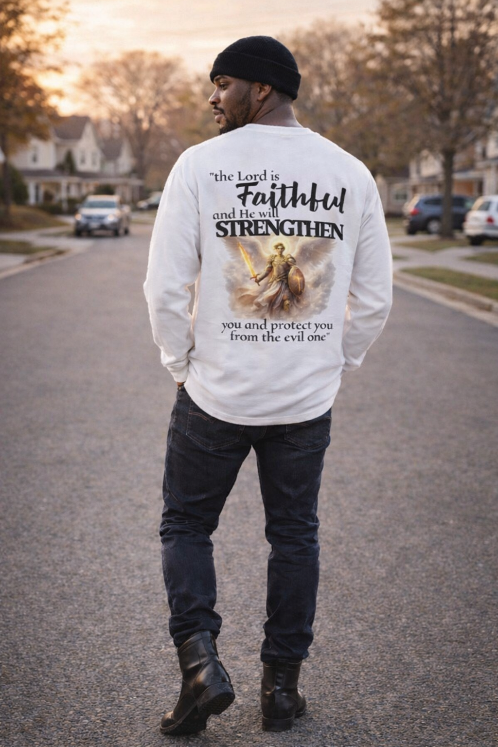 The Lord is Faithful Long Sleeve Fitted Crew