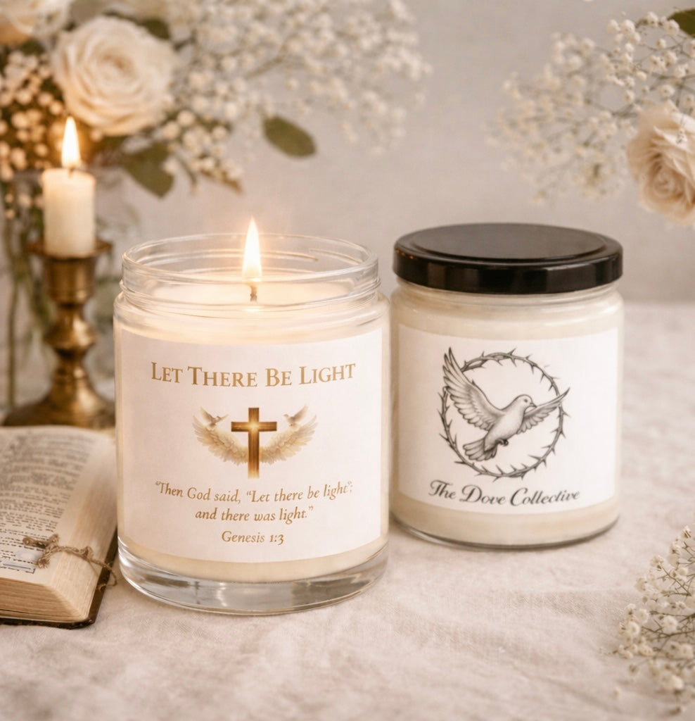 Let There Be Light Glass Soy Candle