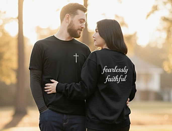 Fearlessly Faithful Men's Crew Neck Sweatshirt