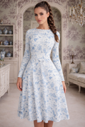 The Blue Communion Toile Midi Dress