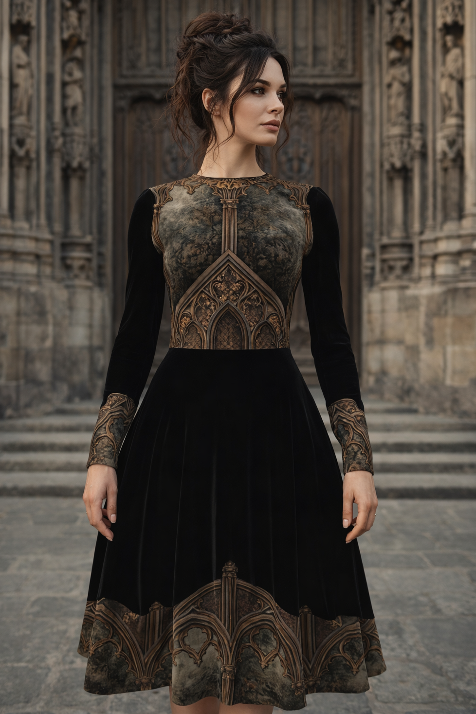 The Cathedral Night Midi Dress