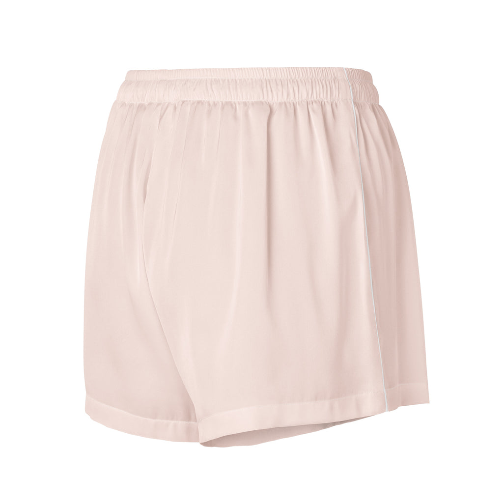 Light pink shorts on a white background
