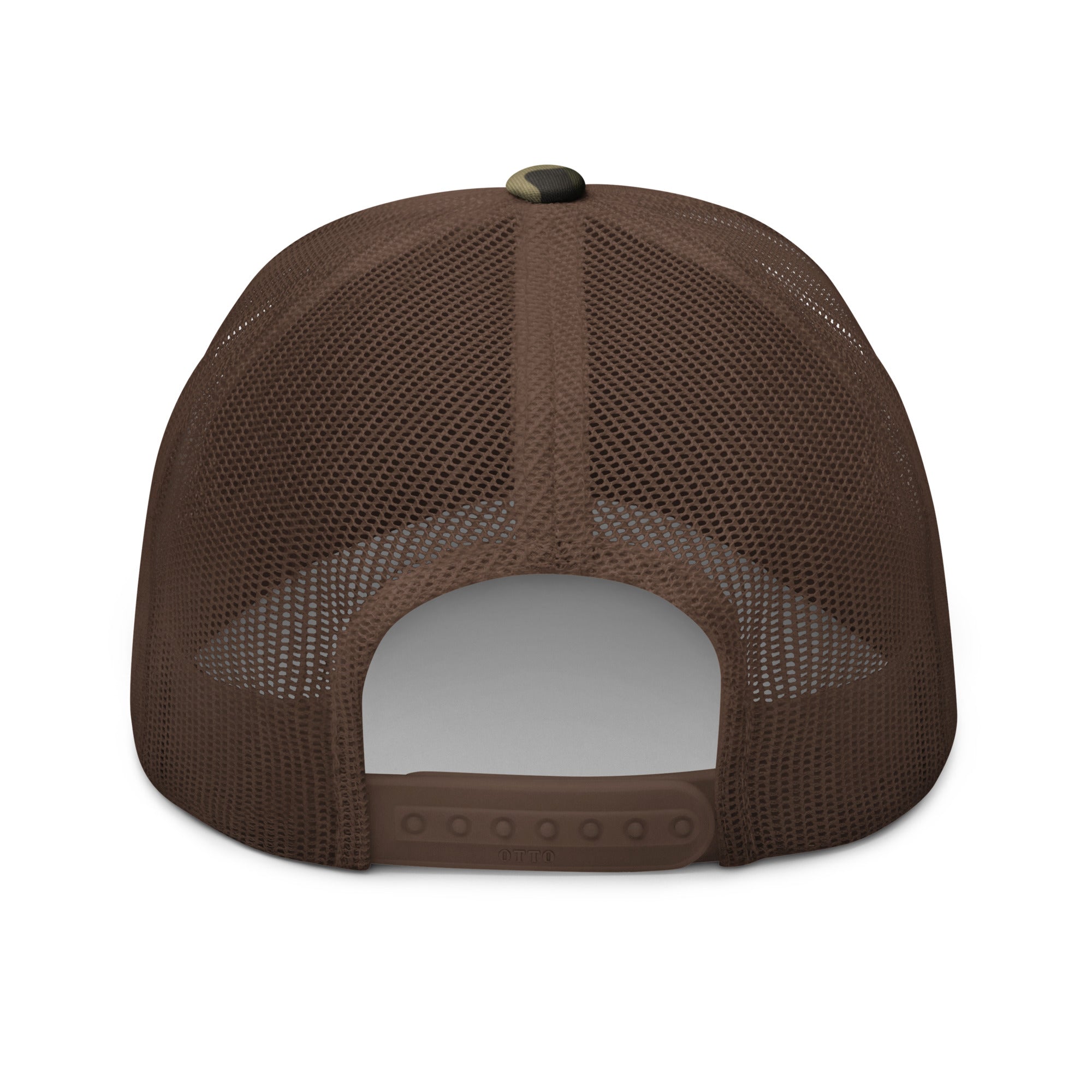 Brown mesh cap on a white background