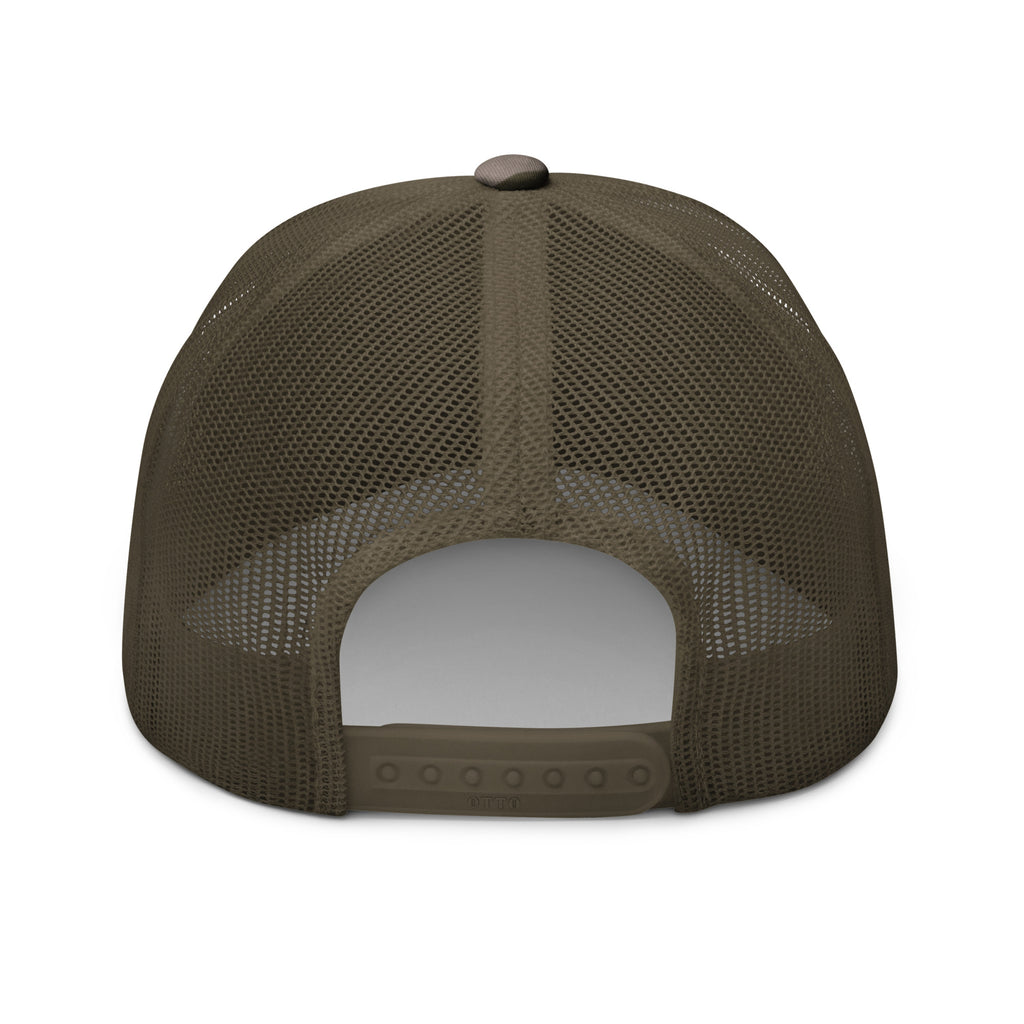 Brown mesh cap on a white background