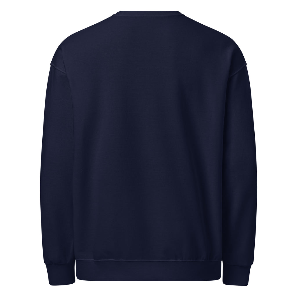 Navy blue sweatshirt on a white background
