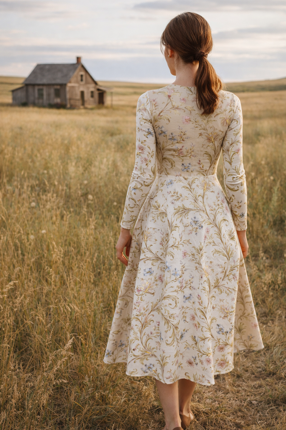 The Sacred Botanical Midi Dress
