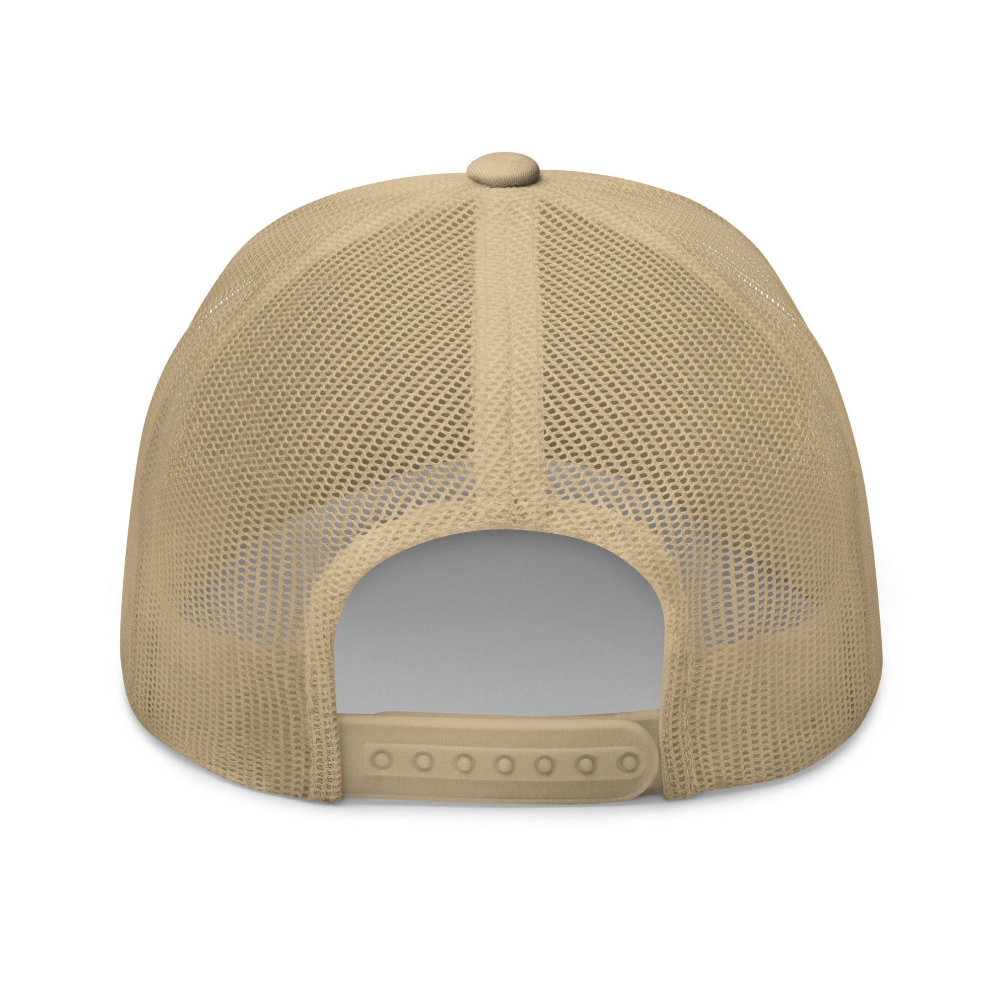 Beige mesh cap on a white background