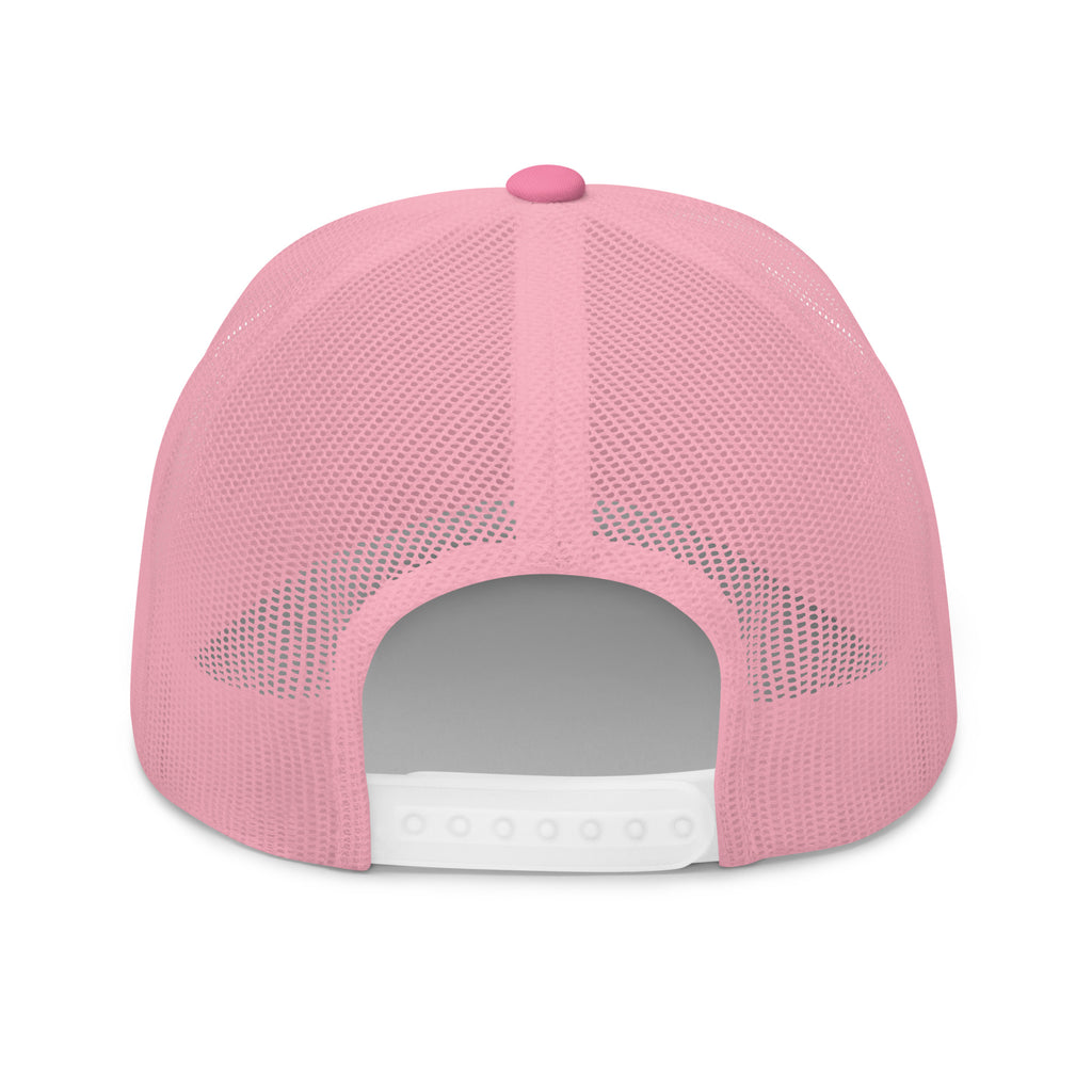 Pink mesh cap on a white background