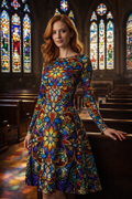 The Rose Window Midi Dress